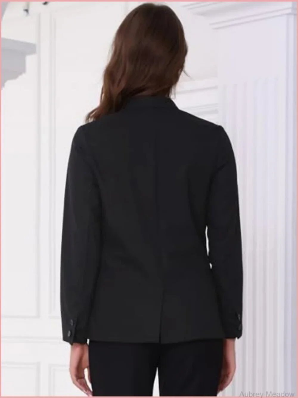 Women's Linen Blazer Casual Spring Lightweight Long Sleeve Single Breasted Work